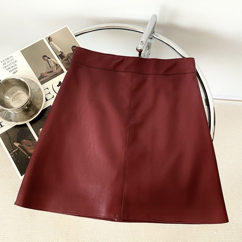 Chân Váy Chữ a Lưng Cao Bằng Da Thời Trang Thu Đông Dành Cho Nữ
