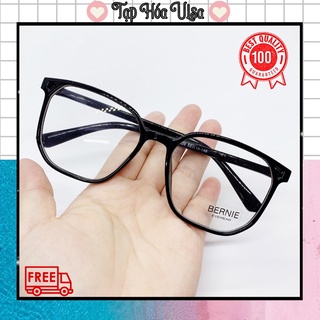 📌 freeship 📌 Kính gọng dẻo vuông trong suốt thời trang Bernie, gọng kính giả cận thời trang nam nữ kiểu dáng hàn quốc