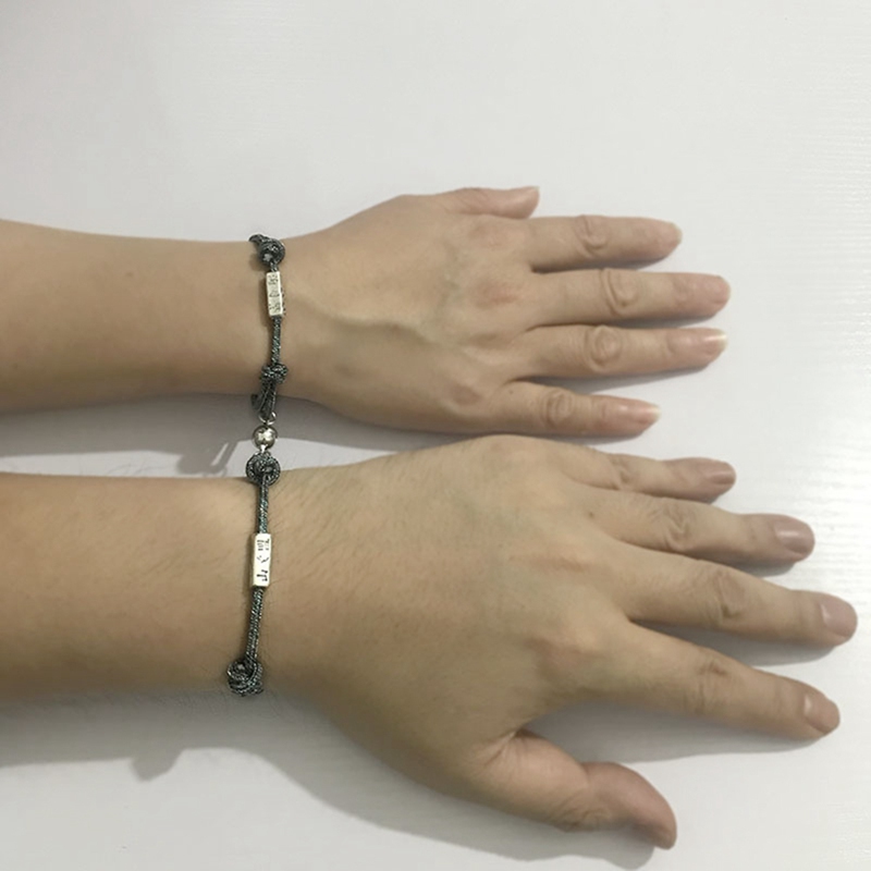 Bộ 2 Vòng Tay Tình Bạn Bện Từ Tính