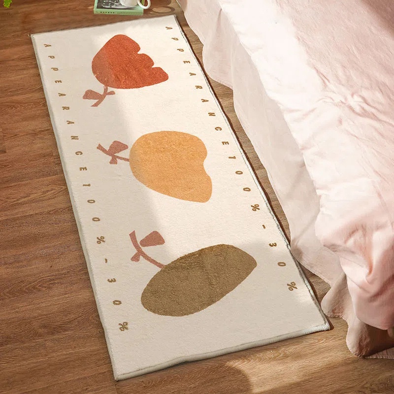 Thảm Chùi Chân Chống Trượt Mềm Mại Hình Quả Táo