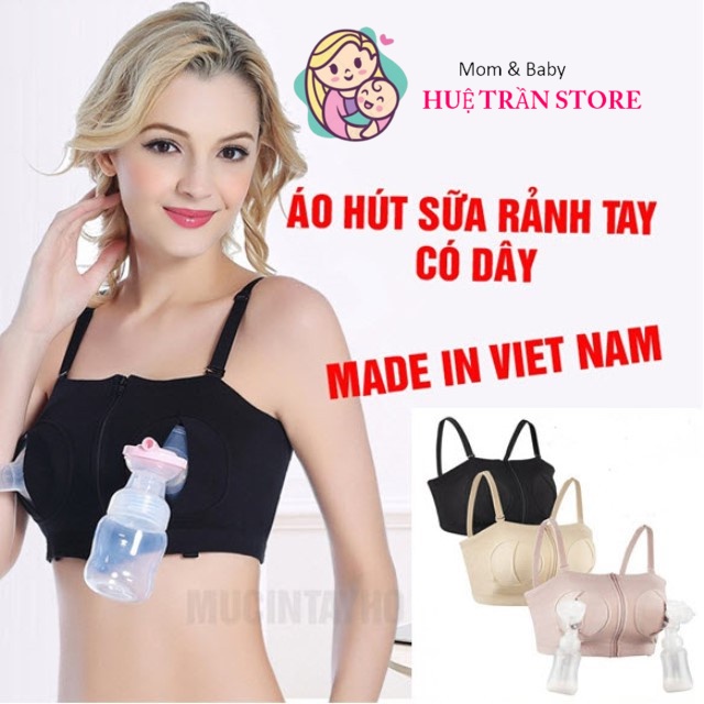 Áo hút sữa, vắt sữa rảnh tay việt nam có dây đeo