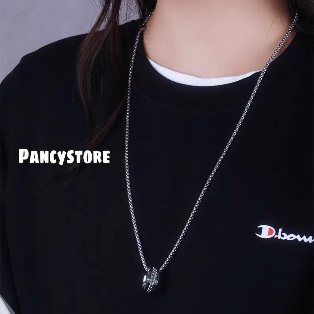 dây chuyền vòng cổ titan nhẫn xích unisex không gỉ