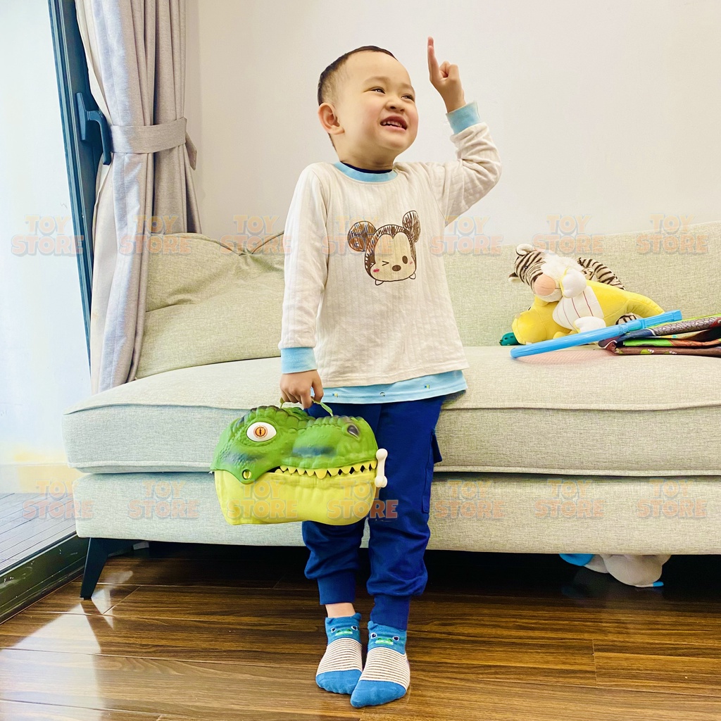 Bộ đồ chơi đầu khủng long khổng lồ 52 chi tiết kèm thảm FUDAER