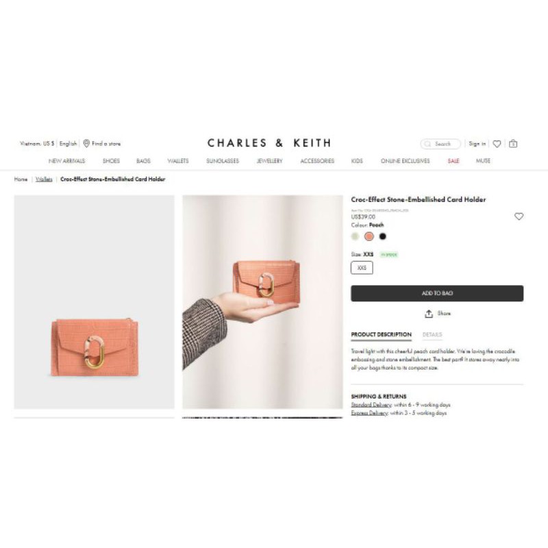 VÍ NGẮN MÀU NUDE CAM