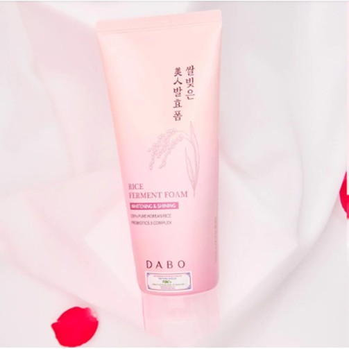 Sữa rửa mặt gạo lên men tự nhiên sáng da, mờ thâm nám Dabo Ferment Foam 180ml