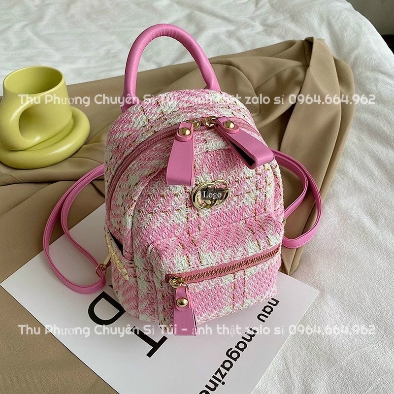 Balo nữ, balo mini dạ phối màu siêu xinh phong cách hàn quốc cute dễ thương (hàng chuẩn đẹp)