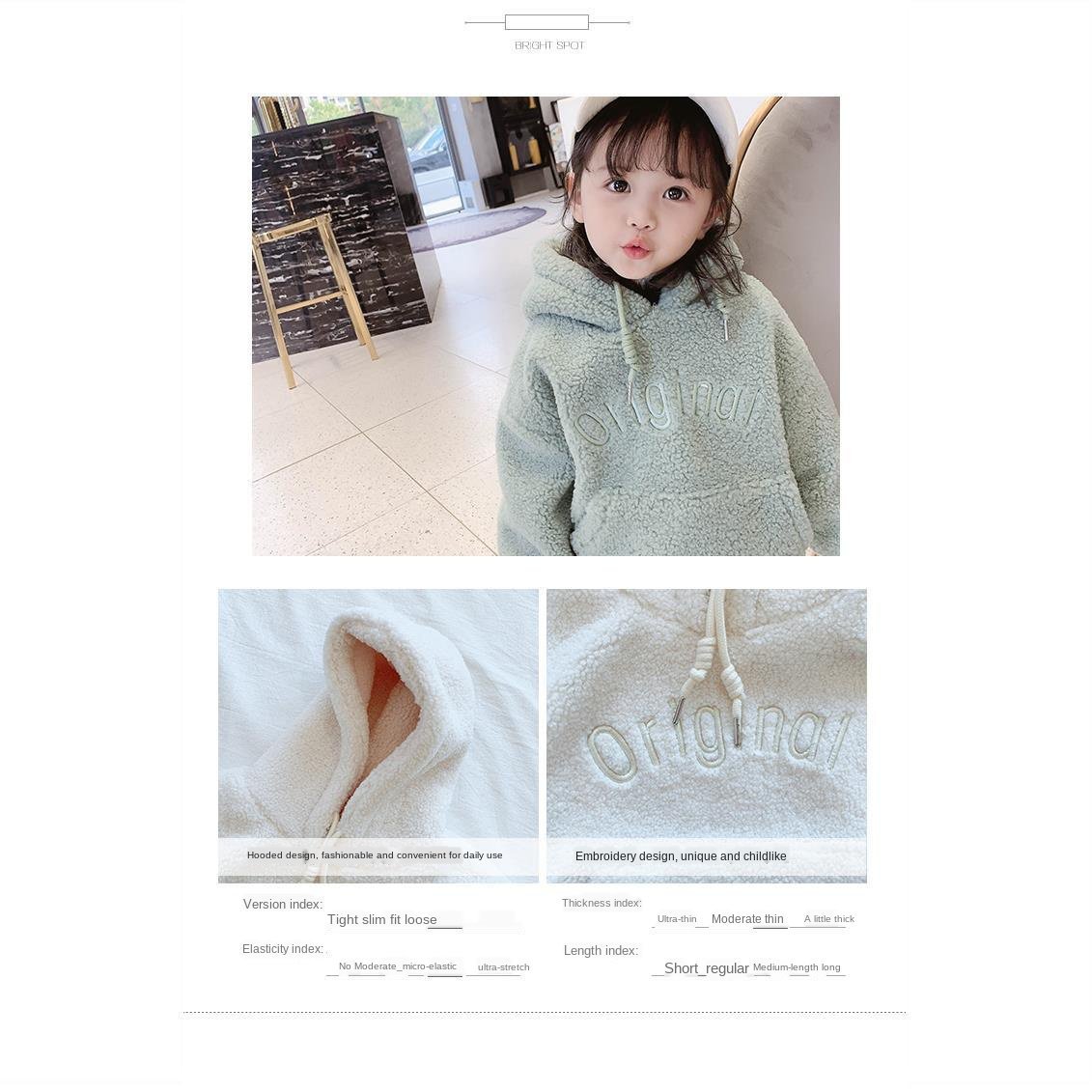 Lovely Warm Velvet Hoodie For Girls