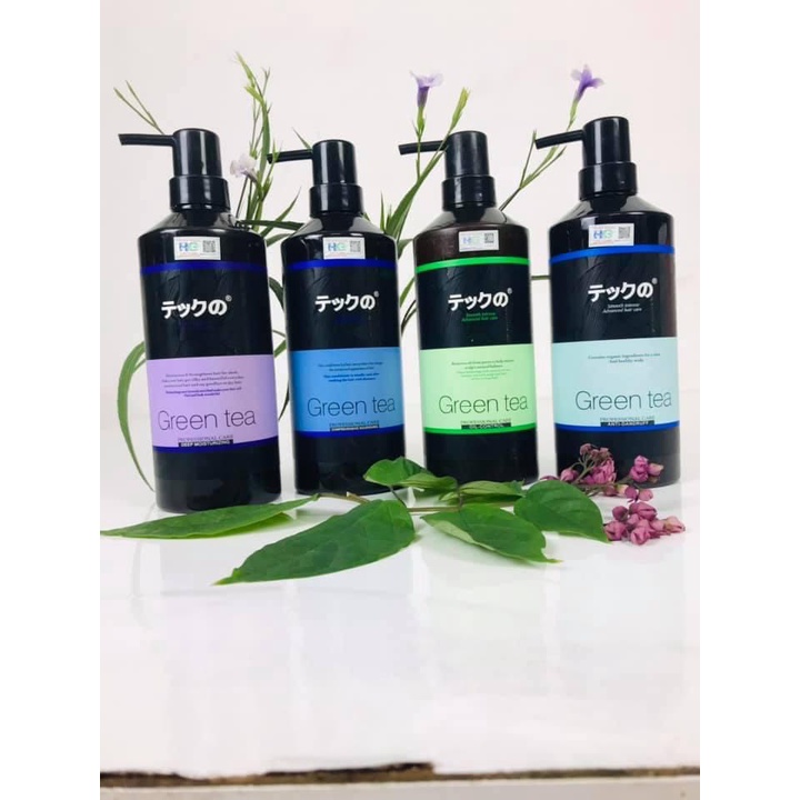Gội Xả Dưỡng Sâu Phục Hồi Siêu Mượt Meiki Trà Xanh Green Tear 780ml