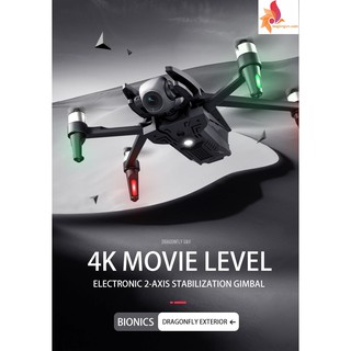 Flycam Dragonfly KK13 GPS Wifi FPV 2 Camera 4K FHD 2-Axis Gimbal 170 ° Cảm biến quang học – NEWEST 2020