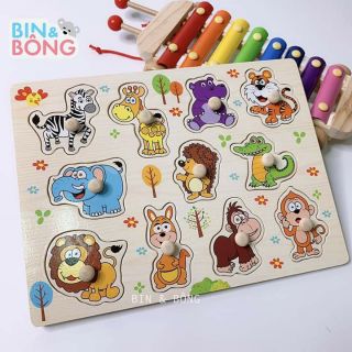 Combo 5 bảng núm gỗ