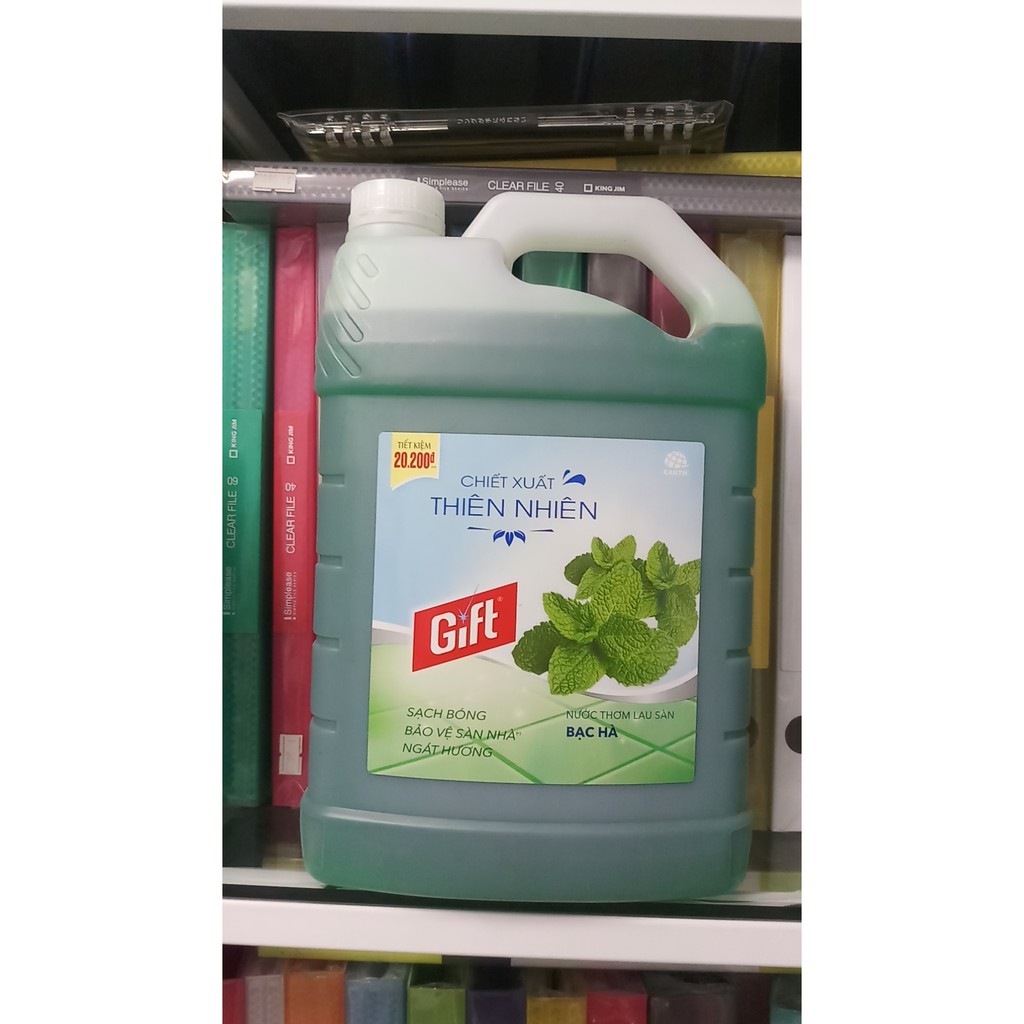Nước thơm lau sàn Gift can 3,8 kg Hương Bạc Hà hàng chính hãng