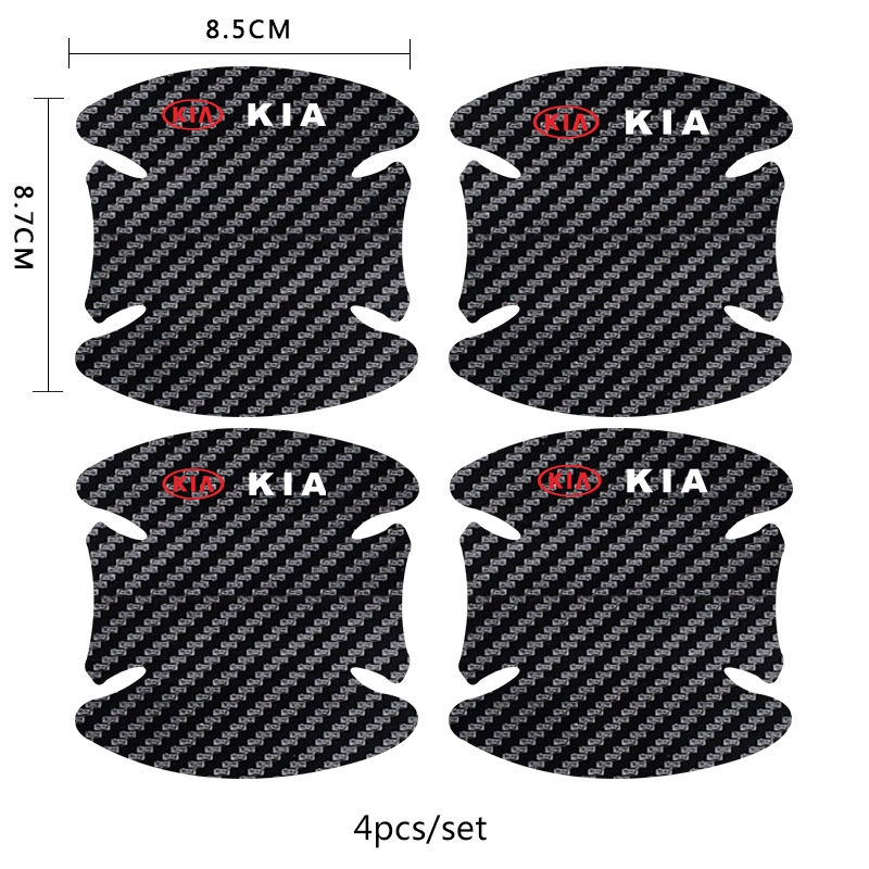 Bộ 8 miếng dán bảo vệ tay cầm máy Kia Morning Seltos K3 Carens Forte Cerato Soluto