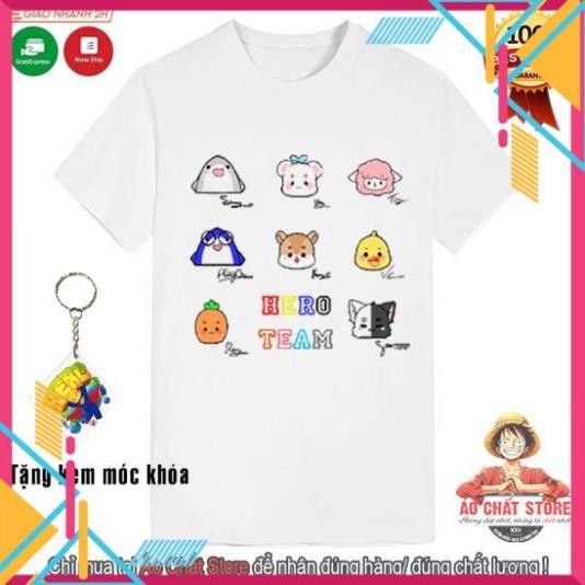 (SALE 50%) (TẶNG MÓC KHÓA) Áo phông linh vật Hero Team 4 màu | Áo Hero Team linh vật mẫu mới MC20 - độc đẹp