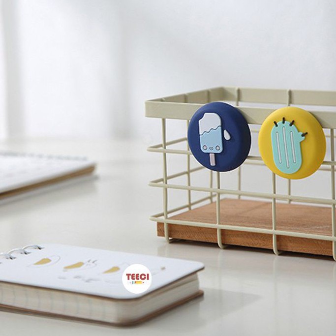 Nam Châm Silicon Dính Hít Trang Trí Dán Tủ Lạnh Kệ Sách Giỏ Bút Dán Giấy Nhắc Việc Bảng Từ U160