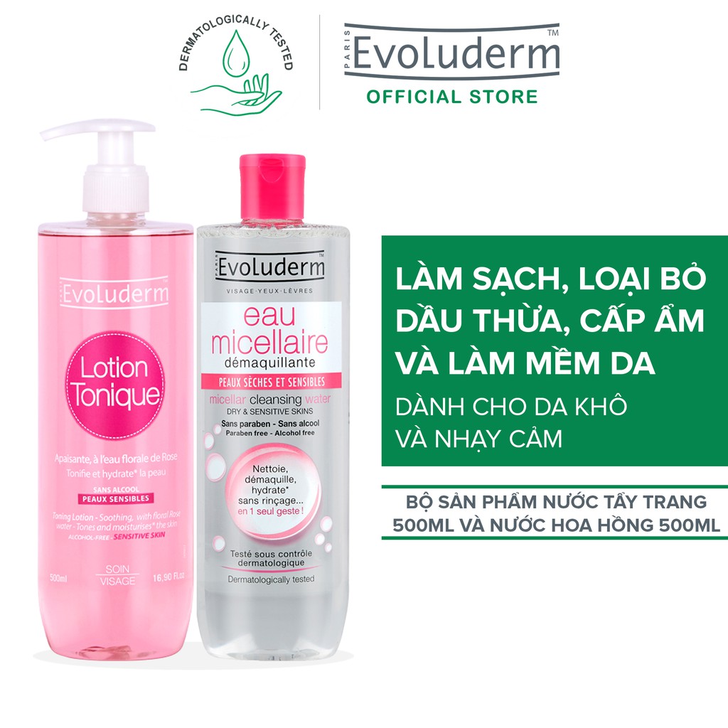 Bộ sản phẩm chăm sóc dành cho da khô và nhạy cảm Evoluderm-3069-15249