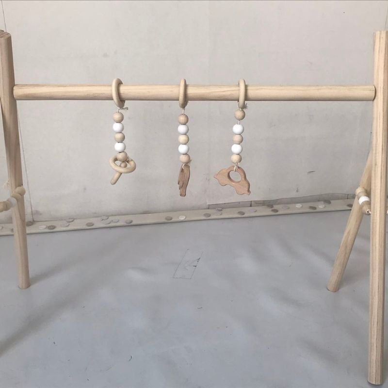 Giá Gỗ Treo Đồ Tập Thể Dục Cho Bé Họa Tiết Hoạt Hình Phong Cách Bắc Âu