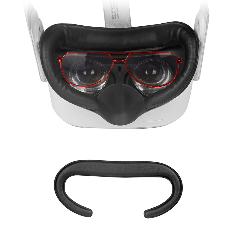 Mặt nạ mắt bằng da mềm chống mồ hôi có giá đỡ cho kính thực tế ảo Oculus Quest 2 | BigBuy360 - bigbuy360.vn