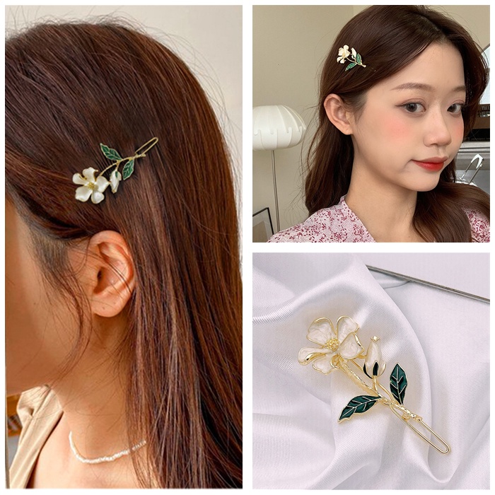 Kẹp Tóc Hình Bông Hoa Phong Cách Retro Kiểu Mới Cho Nữ