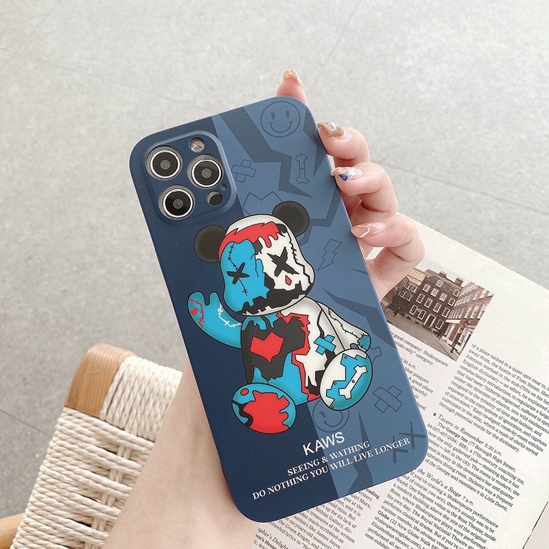 Ốp lưng iphone vuông BVC KAWS họa tiết 6/6plus/6s/6splus/7/7plus/8/8plus/x/xr/xs/11/12/pro/max/plus/promax