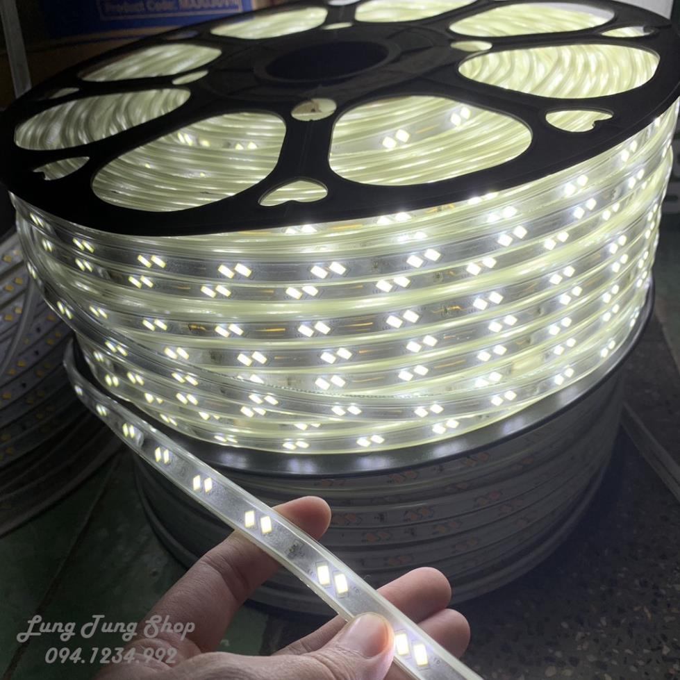 Đèn led dây màu trắng loại đôi 2 bóng siêu sáng chống nước