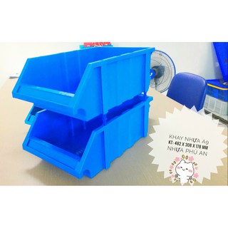 Khay nhựa A9 có kèm chân Nhựa Phú An - KT khay: 482 x 308 x 178  mm