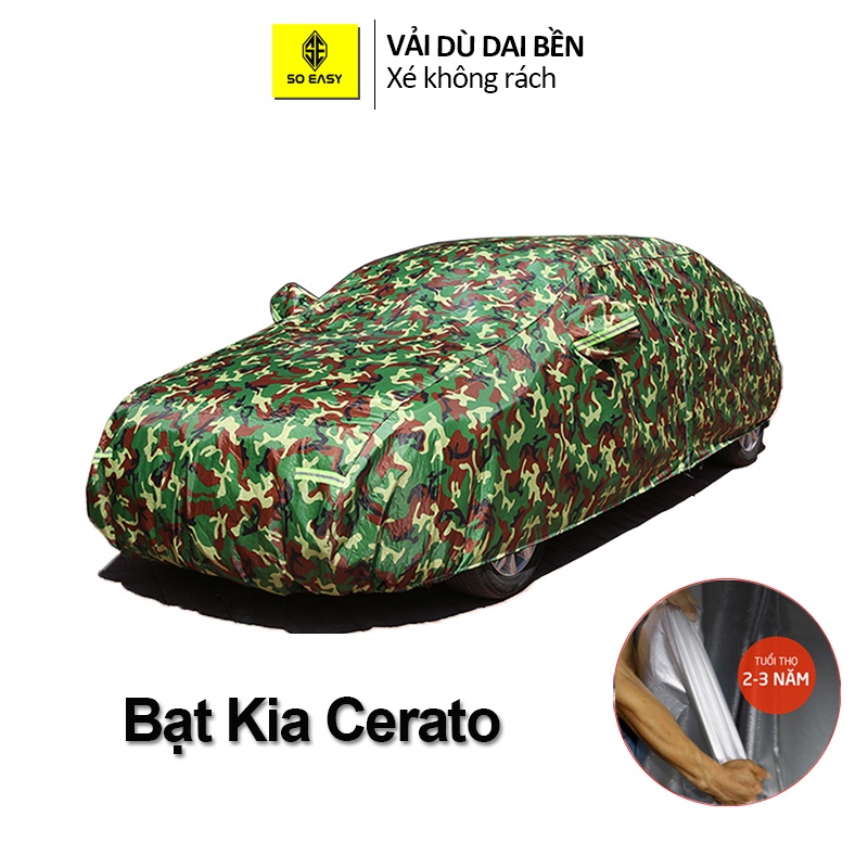 Bạt phủ xe hơi trùm cho ô tô Kia Cerato SOEASY chất liệu  vải dù Oxford xé không rách Bảo hành 1 năm BPXM