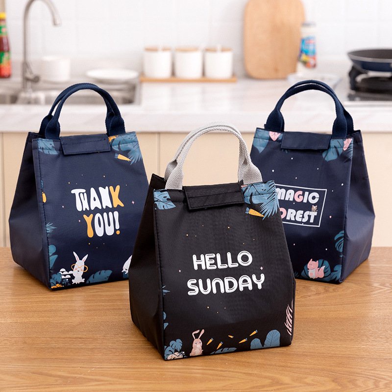 Túi giữ nhiệt chống nước đa năng màu đậm M1F1 - 5 họa tiết - KT 18*24*15cm