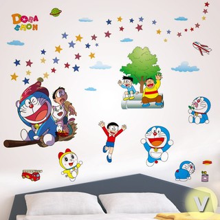 Decal dán tường Doremon size to
