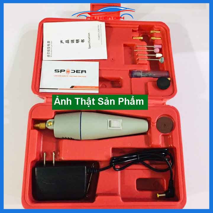 Máy khoan hộp đỏ mini cầm tay điện áp 12V đủ phụ kiện