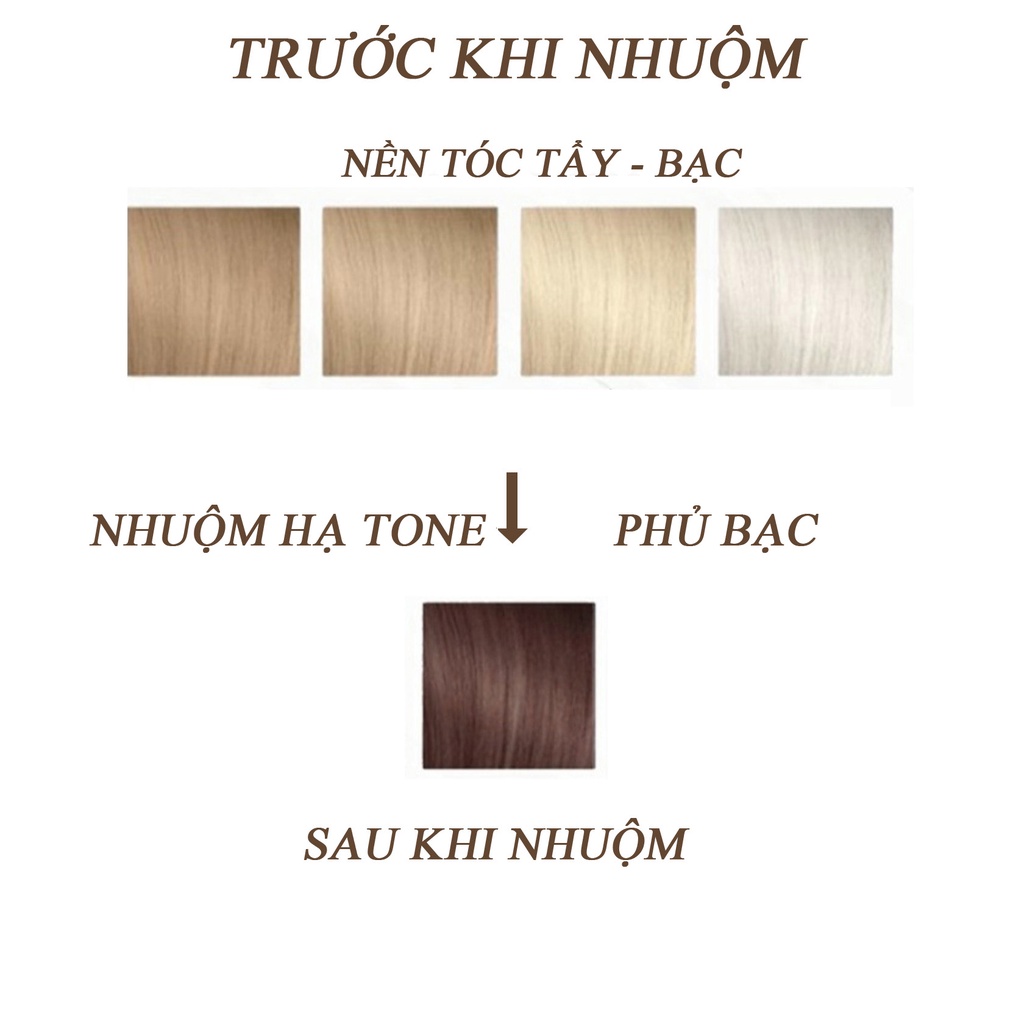 Thuốc nhuộm tóc màu NÂU HẠT DẺ TRẦM - TẶNG OXY