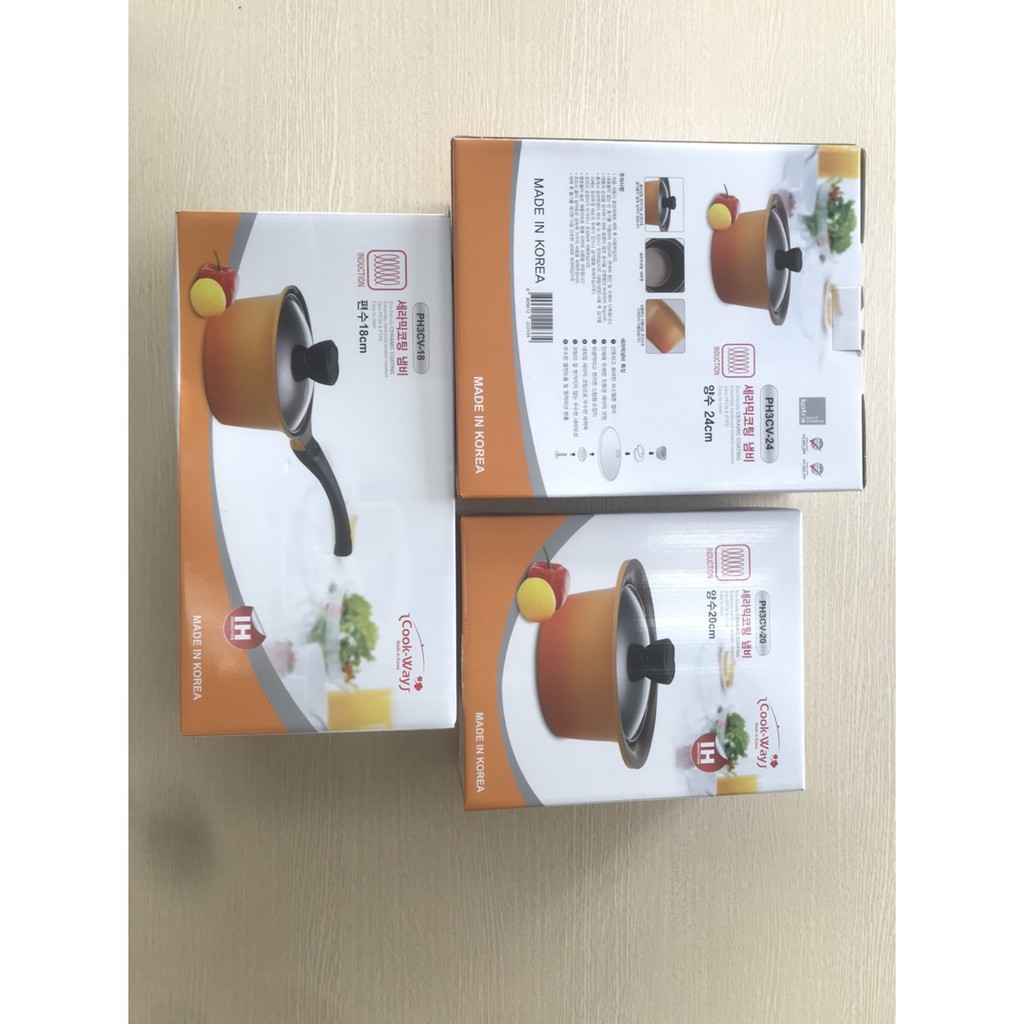Bộ nồi chống dính đáy từ CookWay Hàn Quốc size 18-20-24cm hàng mới về