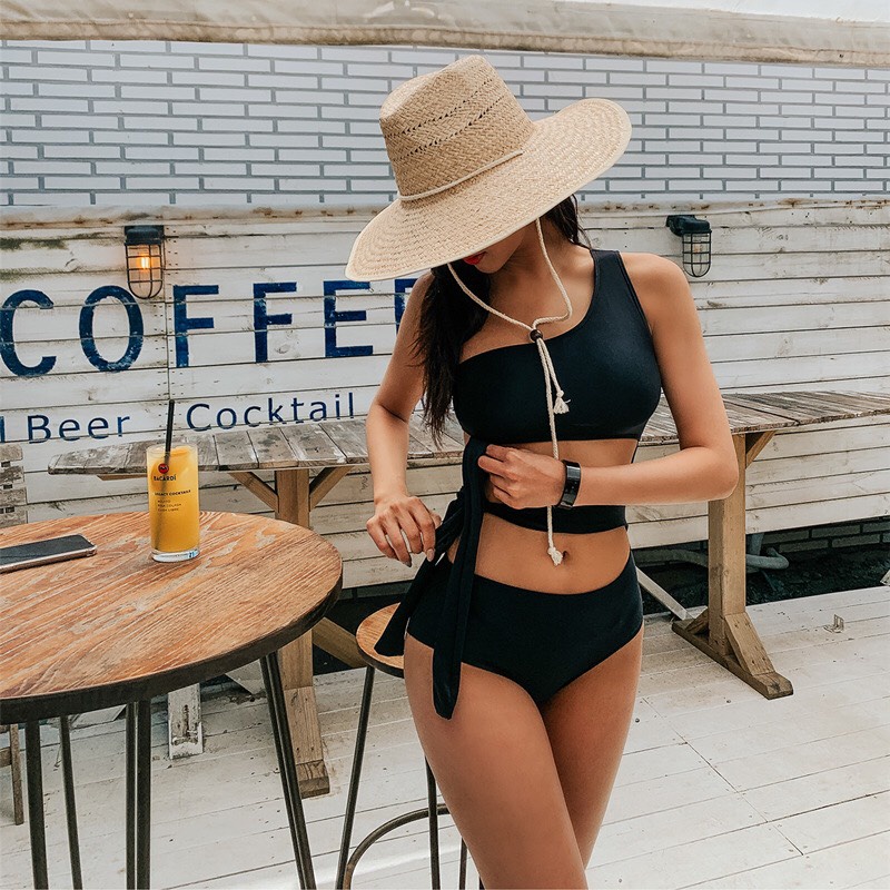 Bikini lệch vai cột eo ( 2 màu)