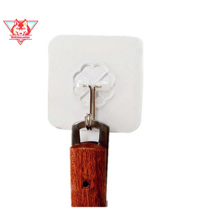 Combo 50 móc dán tường trong suốt, siêu dính, chịu lực treo đồ, quần áo, móc treo nhà tắm nhà bếp