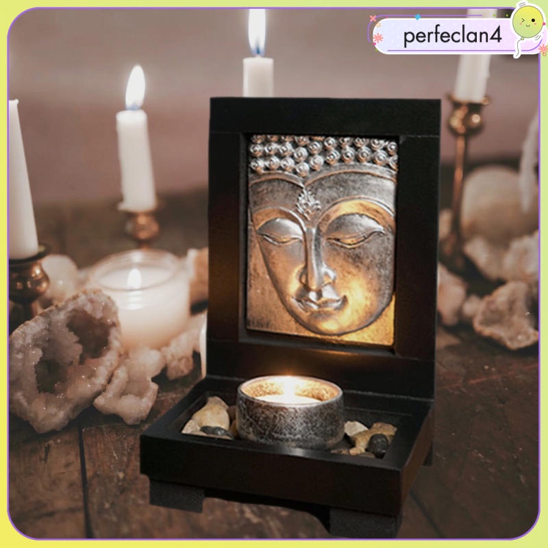 1 Giá Đỡ Nến Hình Mặt Phật Zen Cho Cửa Hàng Chân nến có trang trí hình phật