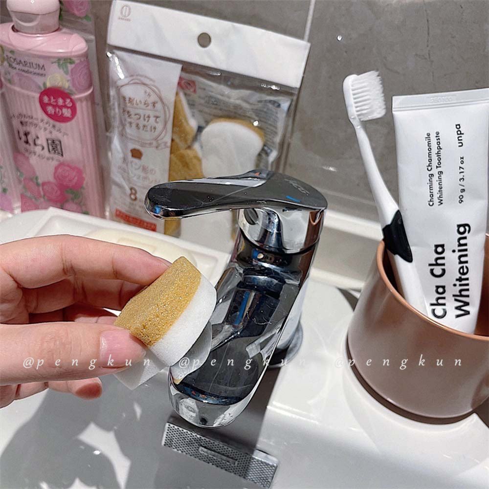 Set 8 Miếng Bọt Biển Lau Mặt Kính Phòng Tắm Bằng Thép Không Gỉ Nhật Bản