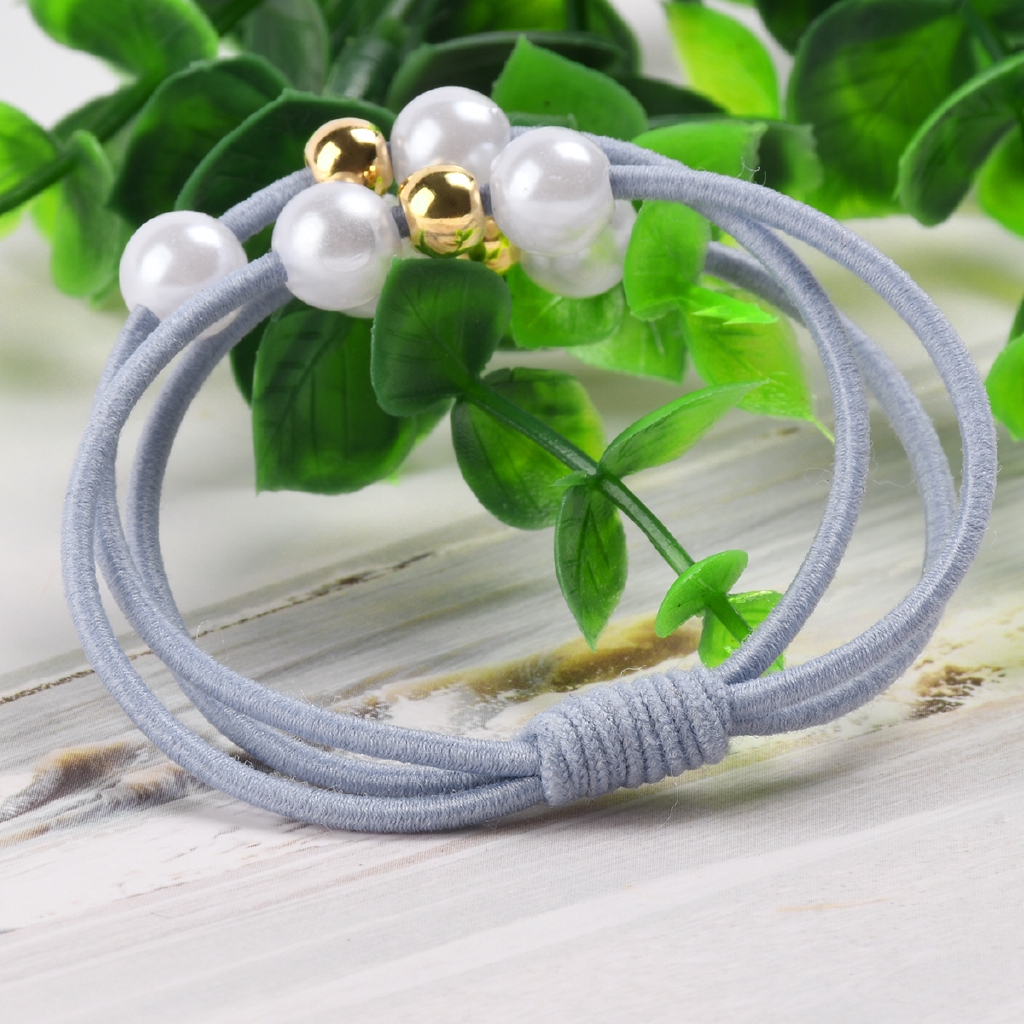 Dây buộc tóc co giãn đính ngọc trai giả thời trang cho nữ