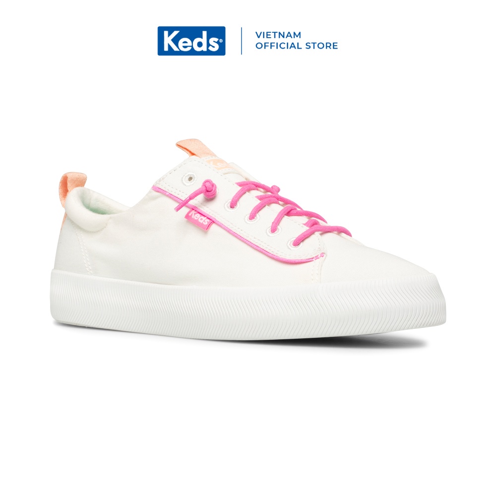 [Special Deal] Giày Keds Nữ- Kickback Canvas Pop White- KD065967