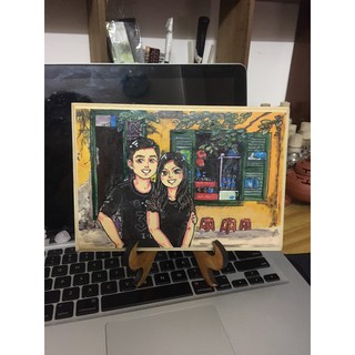Chân đế gỗ làm giá đỡ, trưng bày tranh ảnh