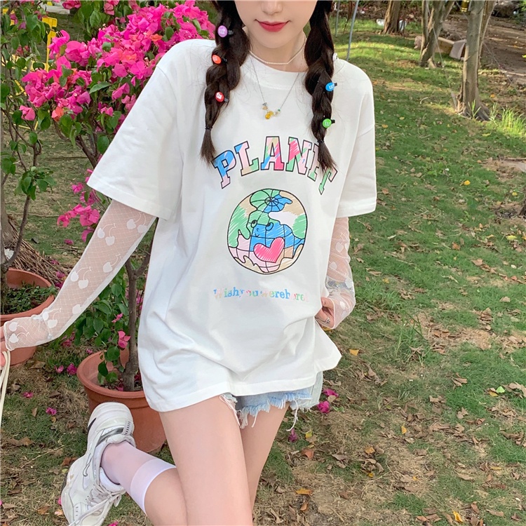 Áo lưới ren mỏng tay dài cổ tròn thời trang cho nữ MS141