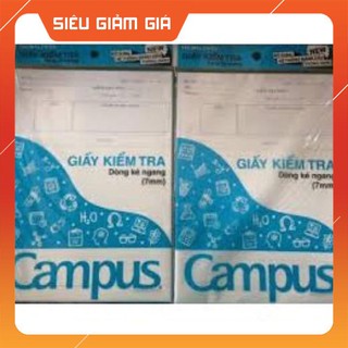 Giấy kiểm tra campus kẻ ngang - khách sỉ ib