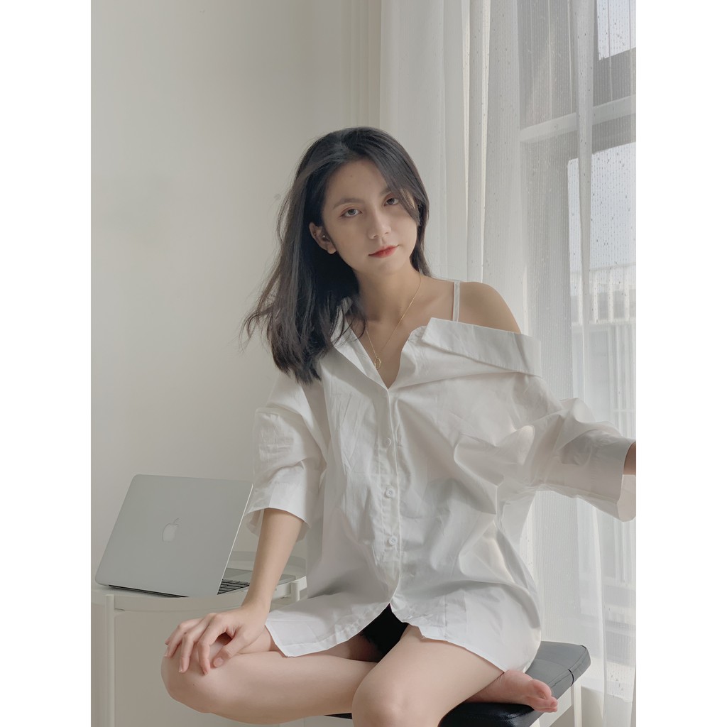 [Mã WASKT304 giảm 15% tối đa 30K đơn 99K] Áo sm cổ lệch ngắn tay SA378 1994closet | BigBuy360 - bigbuy360.vn