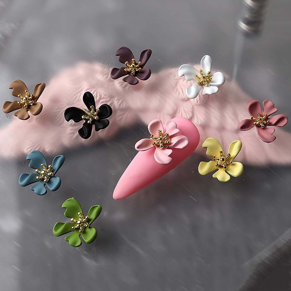 [Hàng mới về] Phụ kiện trang trí móng hình bông hoa 5 cánh 3d xinh xắn phong cách Nhật Bản diy
