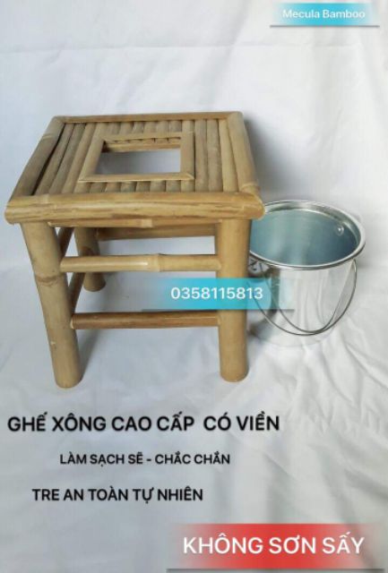 Bộ ghế xông cao cấp kèm xô và thảo dược