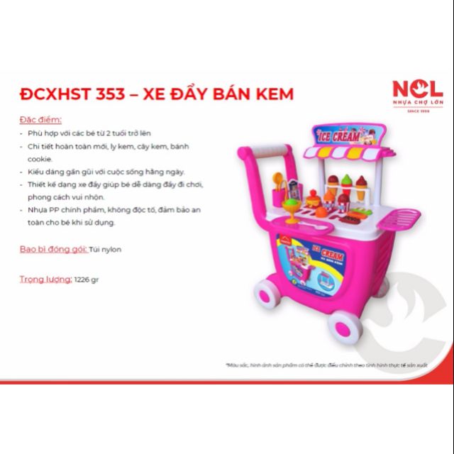 xe đẩy bán kem