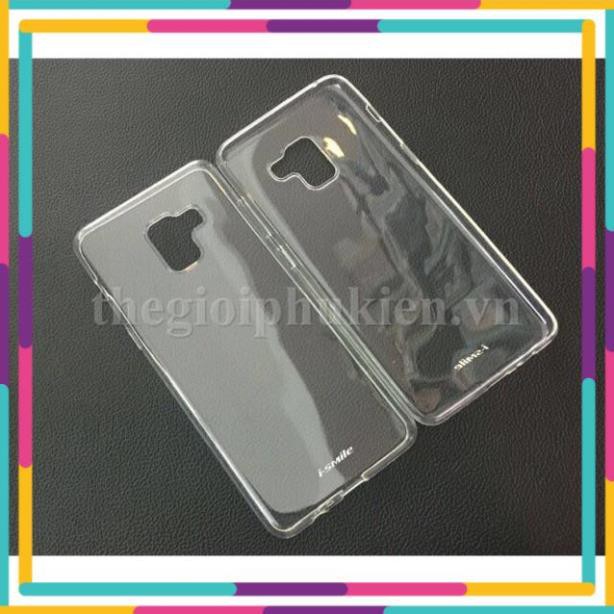 Ốp dẻo silicon trong suốt Samsung A8 plus 2018