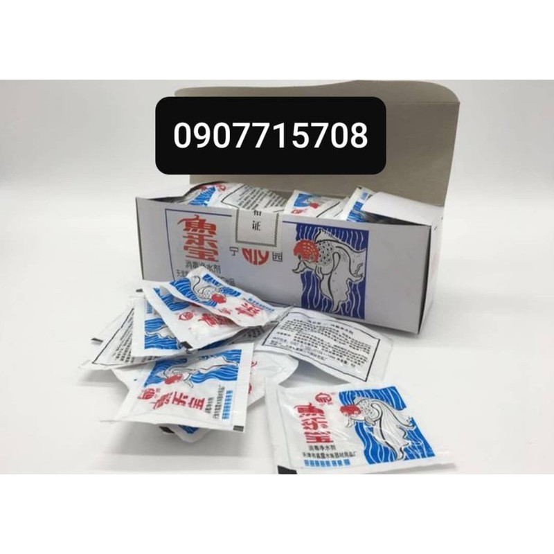 Viên khử nước mới, khử mùi clo cho hồ cá - 1 gói