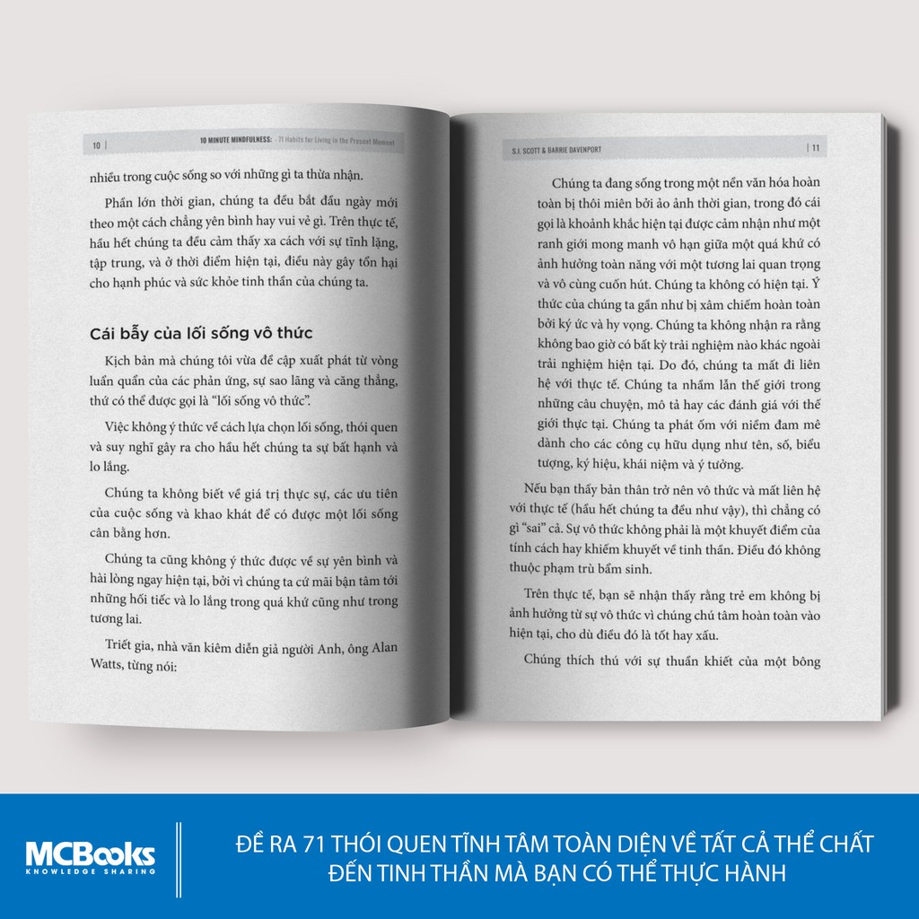 Sách - 10 Phút Tĩnh Tâm - 71 Thói Quen Cân Bằng Cuộc Sống Hiện Đại - BizBooks  - MCB
