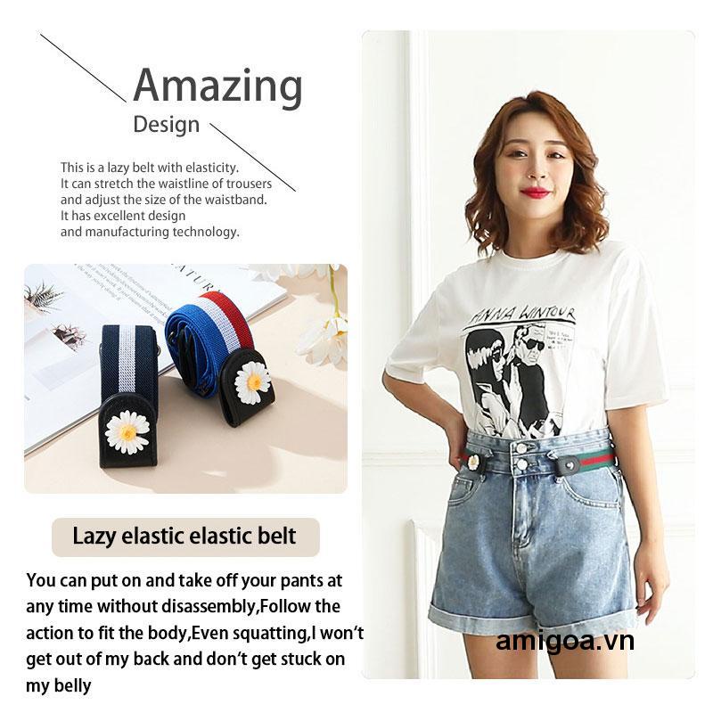 ✨✨Thắt lưng lười dây chun có nút gài, nút cài bấm, khuy cài bấm điều chỉnh lưng quần Jean, quần bò cạp rộng