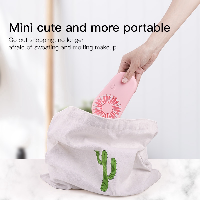SHIP NHANH F9 Quạt cầm tay có thể sạc lại di động USB Mini  để bàn Quạt mùa hè màu Macaron có giá đỡ có thể tháo rời