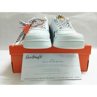 (Ảnh thật+Full box) Giày air force Just Do It trắng